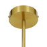 GloboStar® ISLA 00898 Μοντέρνο Κρεμαστό Φωτιστικό Οροφής Μονόφωτο Λευκό Glossy με Χρυσό Βραχίονα Μεταλλικό Φ20 x Y33cm - ledmania.gr