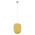 GloboStar® MAURITIUS 00899 Vintage Κρεμαστό Φωτιστικό Οροφής Μονόφωτο Καφέ Ξύλινο Bamboo Φ30 x Υ40cm - ledmania.gr