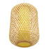GloboStar® MAURITIUS 00901 Vintage Κρεμαστό Φωτιστικό Οροφής Μονόφωτο Καφέ Ξύλινο Bamboo Φ40 x Y63cm - ledmania.gr