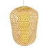 GloboStar® MAURITIUS 00901 Vintage Κρεμαστό Φωτιστικό Οροφής Μονόφωτο Καφέ Ξύλινο Bamboo Φ40 x Y63cm - ledmania.gr