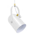 GloboStar® HAZEL 00924 Μοντέρνο Κρεμαστό Φωτιστικό Οροφής Μονόφωτο Λευκό Glossy με Χρυσές Λεπτομέρειες Μεταλλικό Φ12 x Υ27cm - ledmania.gr