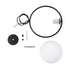 GloboStar® MADRID 00931 Μοντέρνο Κρεμαστό Φωτιστικό Οροφής Μονόφωτο Μαύρο Μεταλλικό Γυάλινο Μπάλα Μ30 x Π20 x Υ30cm - ledmania.gr