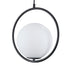 GloboStar® MADRID 00931 Μοντέρνο Κρεμαστό Φωτιστικό Οροφής Μονόφωτο Μαύρο Μεταλλικό Γυάλινο Μπάλα Μ30 x Π20 x Υ30cm - ledmania.gr
