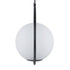 GloboStar® MADRID 00931 Μοντέρνο Κρεμαστό Φωτιστικό Οροφής Μονόφωτο Μαύρο Μεταλλικό Γυάλινο Μπάλα Μ30 x Π20 x Υ30cm - ledmania.gr