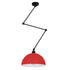 GloboStar® LOTUS RED 00938 Μοντέρνο Φωτιστικό Οροφής Μονόφωτο Κόκκινο Ματ Μεταλλικό Καμπάνα Φ30 x Y21cm - ledmania.gr