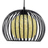 GloboStar® CARTER 00960 Μοντέρνο Industrial Κρεμαστό Φωτιστικό Οροφής Μονόφωτο Μαύρο με Εκρού Μεταλλικό Πλέγμα Φ28 x Υ23cm - ledmania.gr
