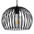 GloboStar® CARTER 00960 Μοντέρνο Industrial Κρεμαστό Φωτιστικό Οροφής Μονόφωτο Μαύρο με Εκρού Μεταλλικό Πλέγμα Φ28 x Υ23cm - ledmania.gr