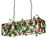 GloboStar® CLARITY 00963 Vintage Industrial Κρεμαστό Φωτιστικό Οροφής Πολύφωτο Καφέ Σκουριά Μεταλλικό Πλέγμα Μ78 x Π25 x Υ22cm - ledmania.gr
