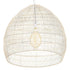GloboStar® MALIBU 00965 Vintage Κρεμαστό Φωτιστικό Οροφής Μονόφωτο Λευκό Ξύλινο Bamboo Φ100 x Y86cm - ledmania.gr