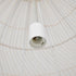 GloboStar® MALIBU 00965 Vintage Κρεμαστό Φωτιστικό Οροφής Μονόφωτο Λευκό Ξύλινο Bamboo Φ100 x Y86cm - ledmania.gr