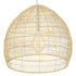GloboStar® MALIBU 00974 Vintage Κρεμαστό Φωτιστικό Οροφής Μονόφωτο Μπεζ Ξύλινο Bamboo Φ100 x Y86cm - ledmania.gr