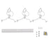 GloboStar® FIGURE 10000981 Μοντέρνο Κρεμαστό Παιδικό Φωτιστικό Οροφής Τρίφωτο Λευκό Μεταλλικό Φιγούρα Μ70 x Π10 x Υ105cm - ledmania.gr