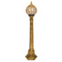 GloboStar® ETOILE 00985 Vintage Φωτιστικό Δαπέδου Μονόφωτο 1 x E27 Μπρονζέ Χρυσό Μεταλλικό Πλέγμα με Μελί Γυάλινη Μπάλα D18 x H102cm - ledmania.gr