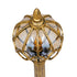 GloboStar® ETOILE 00985 Vintage Φωτιστικό Δαπέδου Μονόφωτο 1 x E27 Μπρονζέ Χρυσό Μεταλλικό Πλέγμα με Μελί Γυάλινη Μπάλα D18 x H102cm - ledmania.gr