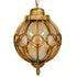 GloboStar® ETOILE 00987 Vintage Industrial Κρεμαστό Φωτιστικό Οροφής Μονόφωτο Μπρονζέ Χρυσό Μεταλλικό Πλέγμα με Μελί Γυαλί Φ28 x Υ38cm - ledmania.gr