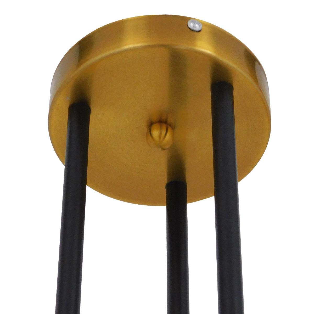 GloboStar® VELVET 00994 Μοντέρνο Industrial Φωτιστικό Οροφής Πολύφωτο Μαύρο Χρυσό Μεταλλικό Φ80 x Y85cm - ledmania.gr