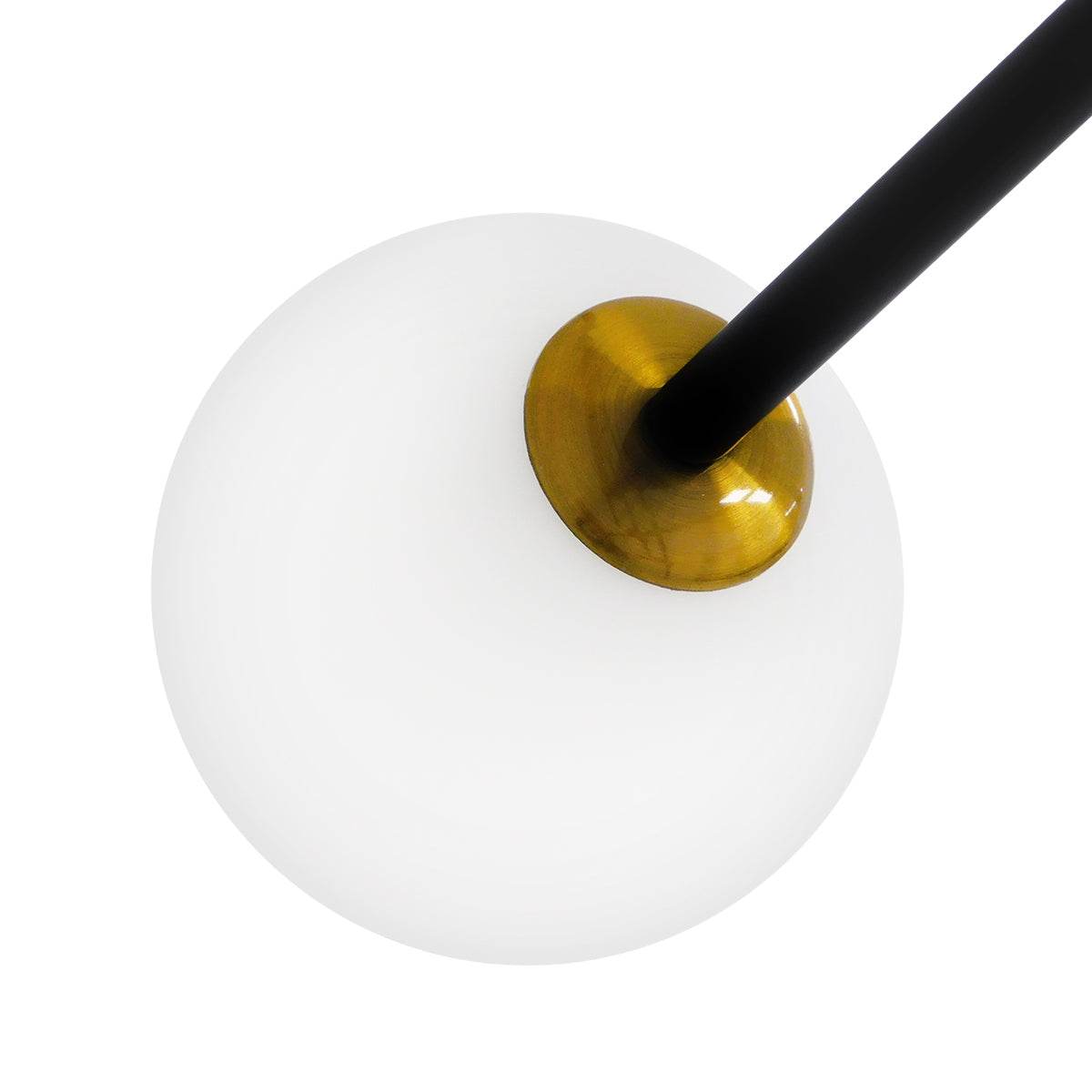 GloboStar® VELVET 00994 Μοντέρνο Industrial Φωτιστικό Οροφής Πολύφωτο Μαύρο Χρυσό Μεταλλικό Φ80 x Y85cm - ledmania.gr