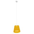 GloboStar® PLAYROOM 00998 Vintage Κρεμαστό Φωτιστικό Οροφής Μονόφωτο Κίτρινο Ξύλινο Ψάθινο Rattan Φ32 x Υ27cm - ledmania.gr
