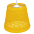 GloboStar® PLAYROOM 00998 Vintage Κρεμαστό Φωτιστικό Οροφής Μονόφωτο Κίτρινο Ξύλινο Ψάθινο Rattan Φ32 x Υ27cm - ledmania.gr