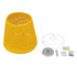 GloboStar® PLAYROOM 00998 Vintage Κρεμαστό Φωτιστικό Οροφής Μονόφωτο Κίτρινο Ξύλινο Ψάθινο Rattan Φ32 x Υ27cm - ledmania.gr