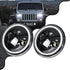 GloboStar® 85417 Σετ 2 x Φανάρια JEEP WRANGLER 7'' Ιντσών Βασικού Φωτισμού H/L με Ring Light DRL & Φλας LED CREE CXB COB 160W 12000lm DC 12V Αδιάβροχα IP66 Πορτοκαλί & Ψυχρό Λευκό 6000K - ledmania.gr