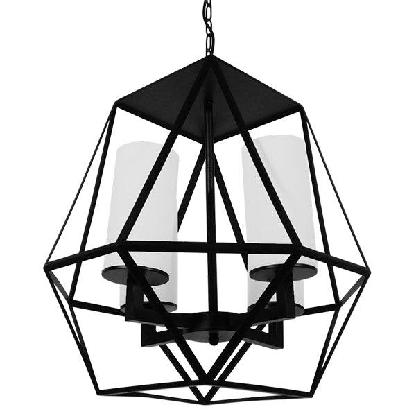 GloboStar® DASTAR 01001-1 Vintage Industrial Κρεμαστό Φωτιστικό Οροφής Πολύφωτο Μαύρο Μεταλλικό Πολυέλαιος Φ52 x Y53cm - ledmania.gr