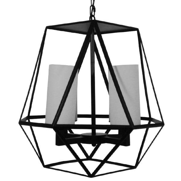GloboStar® DASTAR 01001-1 Vintage Industrial Κρεμαστό Φωτιστικό Οροφής Πολύφωτο Μαύρο Μεταλλικό Πολυέλαιος Φ52 x Y53cm - ledmania.gr