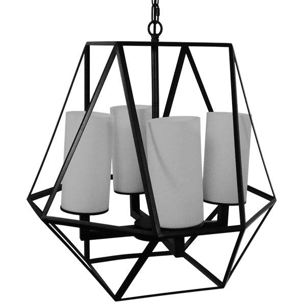 GloboStar® DASTAR 01001-1 Vintage Industrial Κρεμαστό Φωτιστικό Οροφής Πολύφωτο Μαύρο Μεταλλικό Πολυέλαιος Φ52 x Y53cm - ledmania.gr