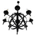 GloboStar® ESTELLE 01003 Vintage Industrial Κρεμαστό Φωτιστικό Οροφής Πολύφωτο Μαύρο Μεταλλικό Πολυέλαιος Φ65 x Y55cm - ledmania.gr