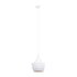 GloboStar® SHANGHAI WHITE 01026-A Μοντέρνο Κρεμαστό Φωτιστικό Οροφής Μονόφωτο 1 x E27 Λευκό Μεταλλικό Καμπάνα Φ25 x Υ30cm - ledmania.gr