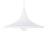 GloboStar® SHANGHAI WHITE 01026-B Μοντέρνο Κρεμαστό Φωτιστικό Οροφής Μονόφωτο 1 x E27 Λευκό Μεταλλικό Καμπάνα Φ37 x Υ17cm - ledmania.gr