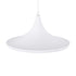 GloboStar® SHANGHAI WHITE 01026-B Μοντέρνο Κρεμαστό Φωτιστικό Οροφής Μονόφωτο 1 x E27 Λευκό Μεταλλικό Καμπάνα Φ37 x Υ17cm - ledmania.gr