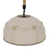 GloboStar® ANTOINETTE 01028 Vintage Κρεμαστό Φωτιστικό Οροφής Μονόφωτο με Μπεζ Σχοινί και Καπέλο Φ35 x Y20cm - ledmania.gr