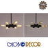 GloboStar® CONFOR 01036 Μοντέρνο Industrial Φωτιστικό Οροφης Πολύφωτο Μαύρο Μεταλλικό Φ24 x Y8cm - ledmania.gr