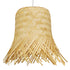 GloboStar® HAWAII 01103 Vintage Κρεμαστό Φωτιστικό Οροφής Μονόφωτο Μπέζ Ξύλινο Ψάθινο Bamboo Φ40 x Υ43cm - ledmania.gr