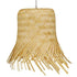 GloboStar® HAWAII 01103 Vintage Κρεμαστό Φωτιστικό Οροφής Μονόφωτο Μπέζ Ξύλινο Ψάθινο Bamboo Φ40 x Υ43cm - ledmania.gr