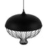 GloboStar® SOBRINO 01108  Vintage Κρεμαστό Φωτιστικό Οροφής Μονόφωτο Μαύρο Μεταλλικό Πλέγμα Φ46 x Y50cm - ledmania.gr