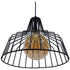 GloboStar® TERE 01165  Vintage Industrial Κρεμαστό Φωτιστικό Οροφής Μονόφωτο Μαύρο Μεταλλικό Πλέγμα Καμπάνα Φ30 x Y25cm - ledmania.gr