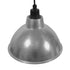 GloboStar® LOUVE 01178 Vintage Industrial Κρεμαστό Φωτιστικό Οροφής Μονόφωτο Ασημί Μεταλλικό Καμπάνα Φ39 x Y32cm - ledmania.gr