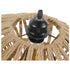 GloboStar® NATHLEN 01187 Vintage Κρεμαστό Φωτιστικό Οροφής Μονόφωτο Μαύρο Μεταλλικό Πλέγμα με Μπεζ Σχοινί Φ40 x Y20cm - ledmania.gr