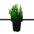 GloboStar® FLOWERPOT 10001209 Μοντέρνο Κρεμαστό Φωτιστικό Οροφής Μονόφωτο Μαύρο Μεταλλικό με Διακοσμητικό Φυτό Φ34 x Y34cm - ledmania.gr