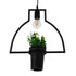 GloboStar® KERRIA 01209 Μοντέρνο Κρεμαστό Φωτιστικό Οροφής Μονόφωτο Μαύρο Μεταλλικό Flowerpot Φ34 x Y34cm - ledmania.gr
