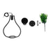 GloboStar® FLOWERPOT 10001210 Μοντέρνο Κρεμαστό Φωτιστικό Οροφής Μονόφωτο Μαύρο Μεταλλικό με Διακοσμητικό Φυτό Φ27 x Y40cm - ledmania.gr