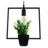 GloboStar® FLOWERPOT 10001211 Μοντέρνο Κρεμαστό Φωτιστικό Οροφής Μονόφωτο Μαύρο Μεταλλικό με Διακοσμητικό Φυτό Φ30 x Y30cm - ledmania.gr