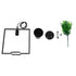 GloboStar® FLOWERPOT 10001211 Μοντέρνο Κρεμαστό Φωτιστικό Οροφής Μονόφωτο Μαύρο Μεταλλικό με Διακοσμητικό Φυτό Φ30 x Y30cm - ledmania.gr