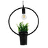 GloboStar® CELOSIA 01212 Μοντέρνο Κρεμαστό Φωτιστικό Οροφής Μονόφωτο Μαύρο Μεταλλικό Flowerpot Φ30 x Y30cm - ledmania.gr