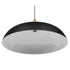 GloboStar® VALLETE BLACK 01259 Μοντέρνο Κρεμαστό Φωτιστικό Οροφής Μονόφωτο Μαύρο Μεταλλικό Καμπάνα Φ60 x Y35cm - ledmania.gr
