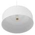 GloboStar® VILI WHITE 01260 Μοντέρνο Κρεμαστό Φωτιστικό Οροφής Μονόφωτο Λευκό Μεταλλικό Καμπάνα Φ40 x Y27cm - ledmania.gr