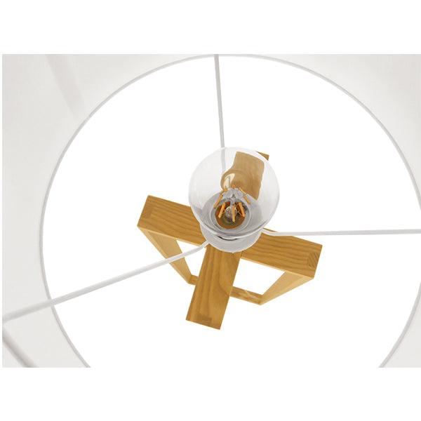 Μοντέρνο Φωτιστικό Δαπέδου Μονόφωτο Ξύλινο με Λευκό Καπέλο Φ40 GloboStar TOWER 01264 - ledmania.gr