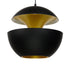 GloboStar® SEVILLE BLACK 01269 Μοντέρνο Κρεμαστό Φωτιστικό Οροφής Μονόφωτο Μαύρο Μεταλλικό Φ35 x Y33cm - ledmania.gr